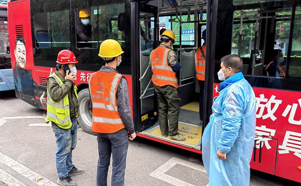 悅來匯項目定制公交車。重慶建工集團(tuán)供圖