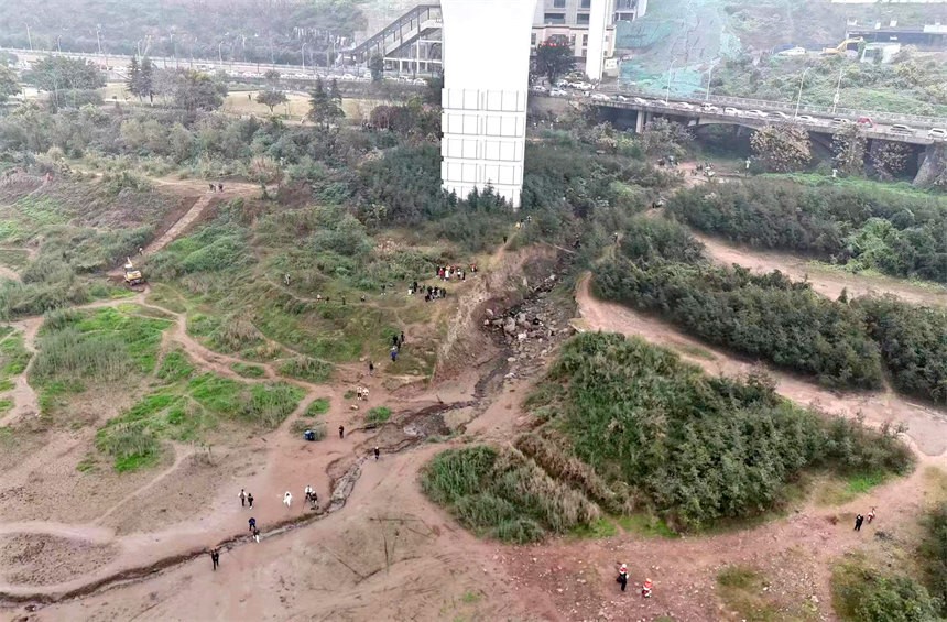 白居寺大橋橋底整改前。巴南區(qū)信訪辦供圖