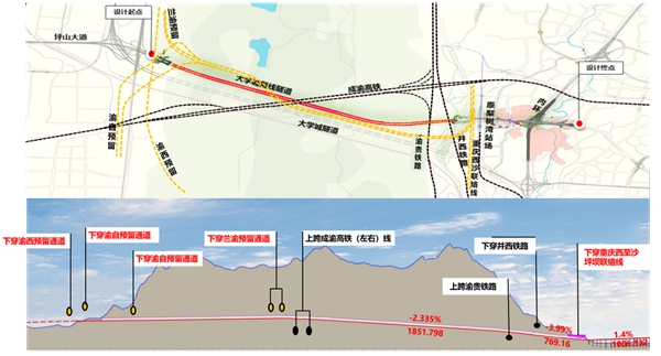 項目地形圖。重慶設計集團有限公司市政設計研究院供圖