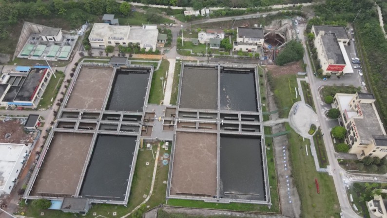 茶園新區(qū)城市污水處理廠三期擴(kuò)建項(xiàng)目。中鐵建工集團(tuán)供圖